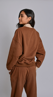 Oversized Turtleneck Sweatshirt - Mocha