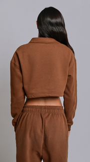 Cropped Sweatshirt - Mocha