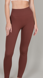 Ribbed Leggings-Hot Chocolate