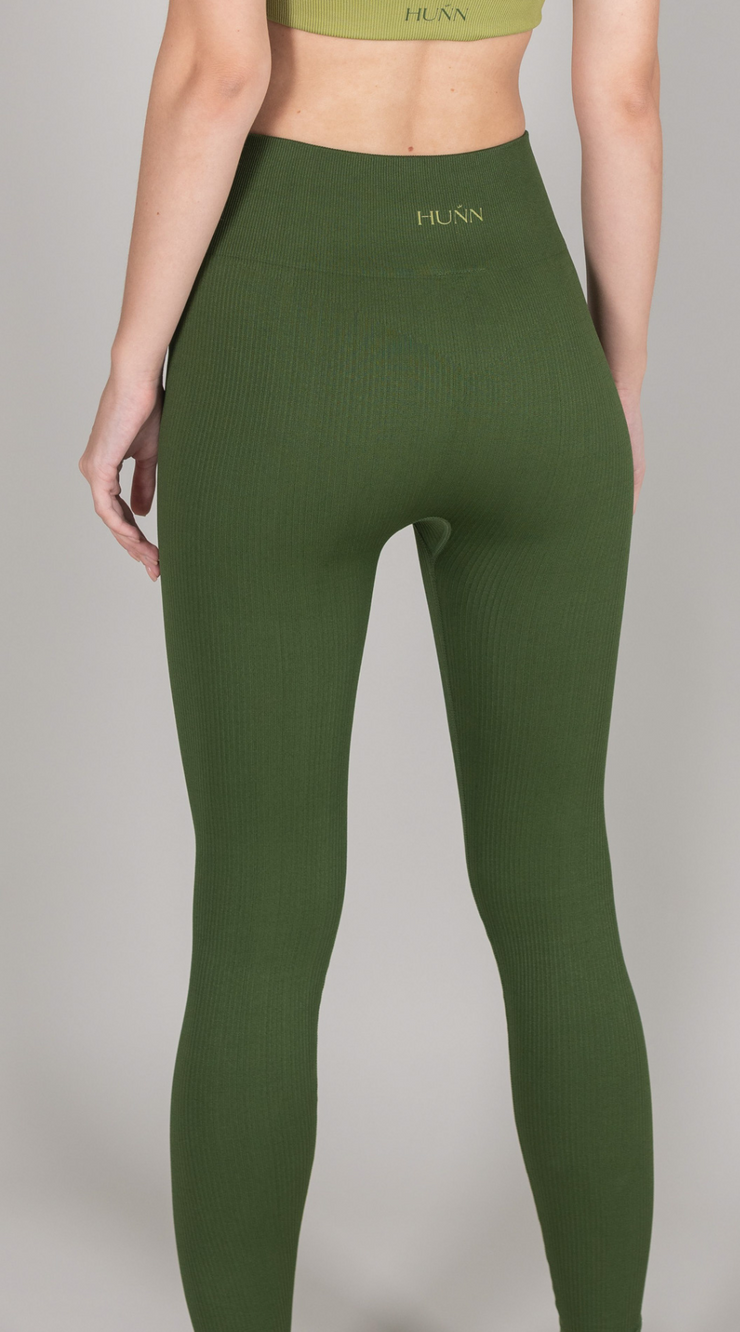 Ribbed Leggings- Chive